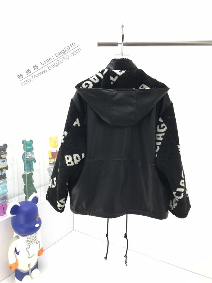 Balenciaga女裝 巴黎世家新款秋冬羊糕毛皮毛兩穿女外套  ydi3175